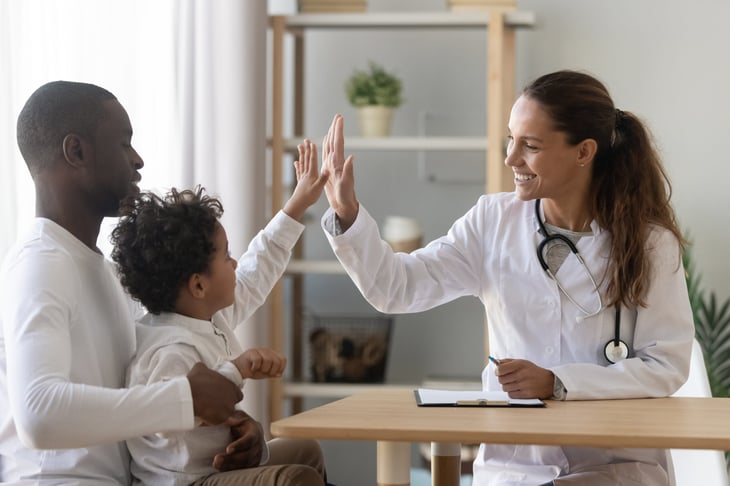 Patients with a doctor